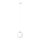 Candeeiro suspenso ROYAL 1xE14/10W/230V diâmetro 14 cm branco