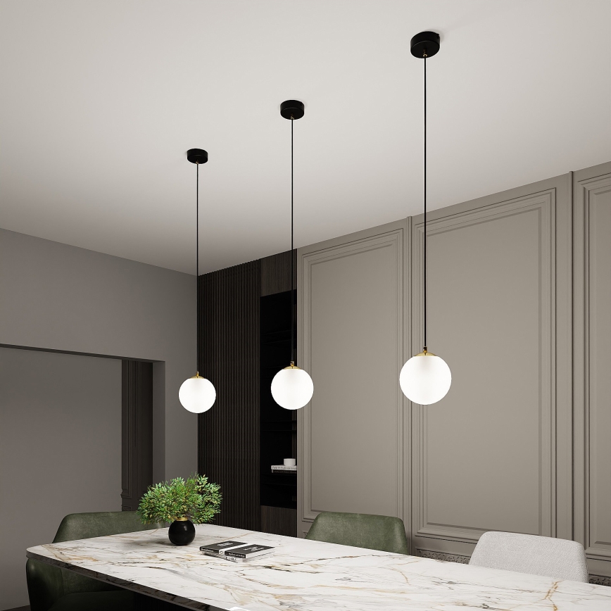 Candeeiro suspenso ROYAL 1xE14/10W/230V diâmetro 14 cm preto