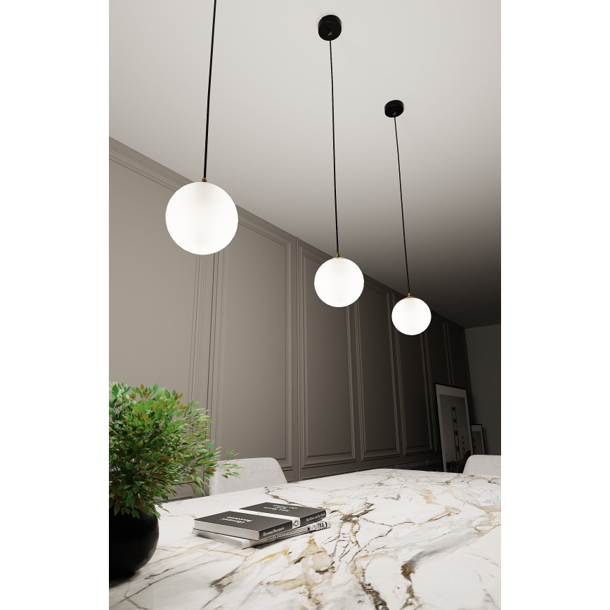 Candeeiro suspenso ROYAL 1xE14/10W/230V diâmetro 14 cm preto