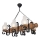 Candeeiro suspenso RUSTIC 6xE14/40W/230V faia - FSC certificado