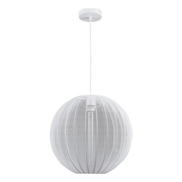 Candeeiro suspenso SENSAI 1xE27/20W/230V diâmetro 40 cm branco