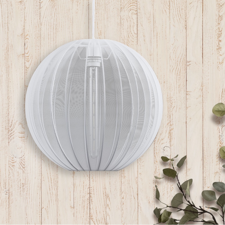Candeeiro suspenso SENSAI 1xE27/20W/230V diâmetro 40 cm branco