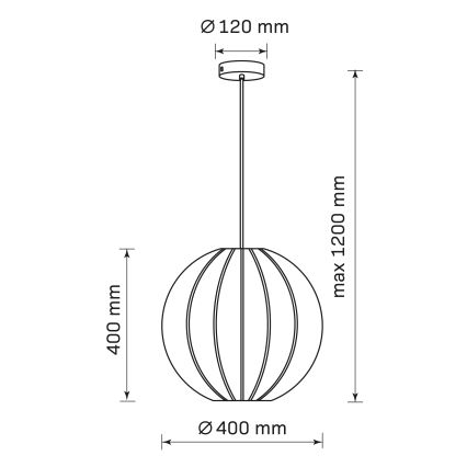 Candeeiro suspenso SENSAI 1xE27/20W/230V diâmetro 40 cm branco