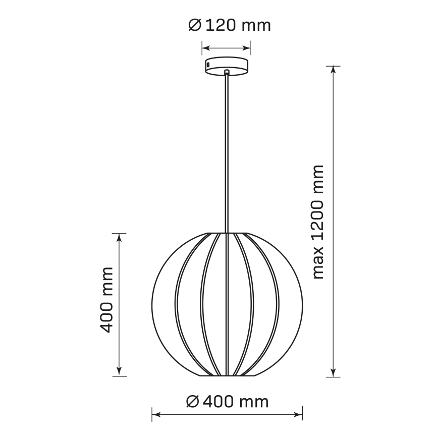 Candeeiro suspenso SENSAI 1xE27/20W/230V diâmetro 40 cm branco