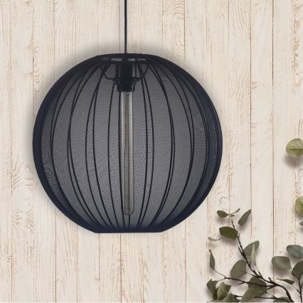 Candeeiro suspenso SENSAI 1xE27/20W/230V diâmetro 40 cm preto