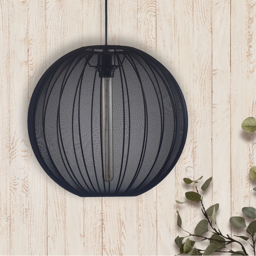 Candeeiro suspenso SENSAI 1xE27/20W/230V diâmetro 40 cm preto