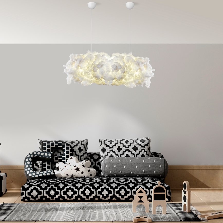 Candeeiro suspenso SERENE 1xE27/40W/230V branco