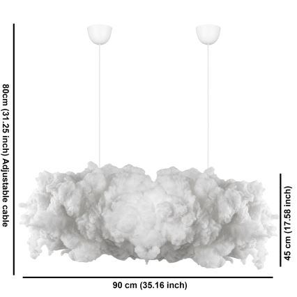 Candeeiro suspenso SERENE 1xE27/40W/230V branco