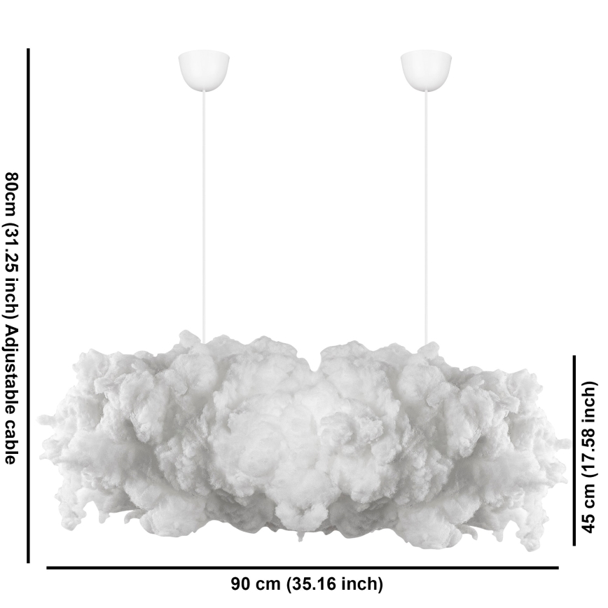 Candeeiro suspenso SERENE 1xE27/40W/230V branco