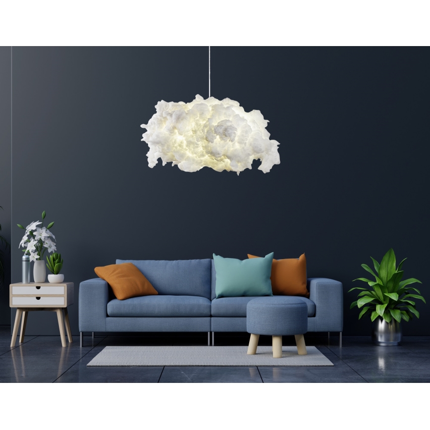 Candeeiro suspenso SERENITY 1xE27/40W/230V branco