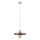 Candeeiro suspenso SILA 1xE27/15W/230V diâmetro 30 cm castanho/bege