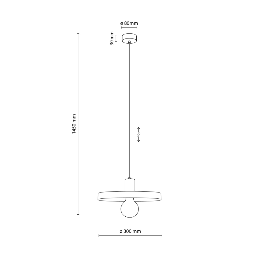 Candeeiro suspenso SILA 1xE27/15W/230V diâmetro 30 cm castanho/bege