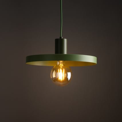 Candeeiro suspenso SILA 1xE27/15W/230V diâmetro 30 cm verde
