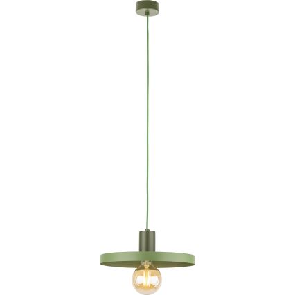 Candeeiro suspenso SILA 1xE27/15W/230V diâmetro 30 cm verde