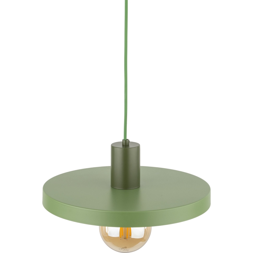 Candeeiro suspenso SILA 1xE27/15W/230V diâmetro 30 cm verde