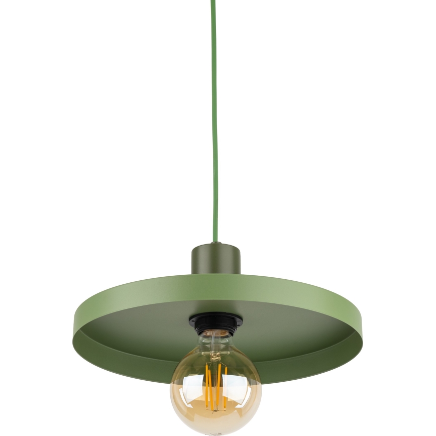 Candeeiro suspenso SILA 1xE27/15W/230V diâmetro 30 cm verde