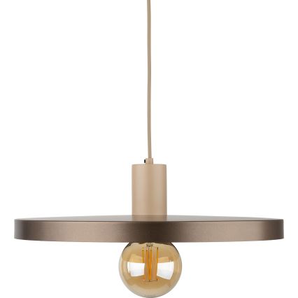 Candeeiro suspenso SILA 1xE27/15W/230V diâmetro 40 cm castanho/bege