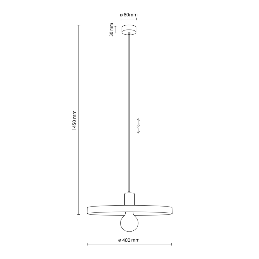 Candeeiro suspenso SILA 1xE27/15W/230V diâmetro 40 cm castanho/bege