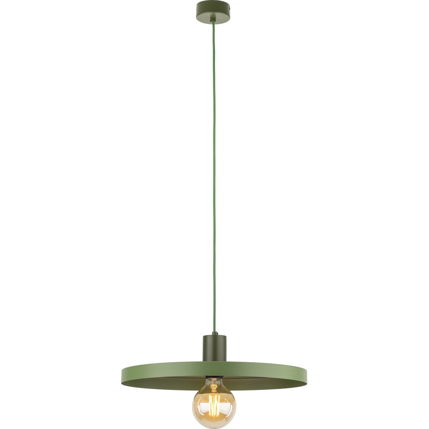 Candeeiro suspenso SILA 1xE27/15W/230V diâmetro 40 cm verde