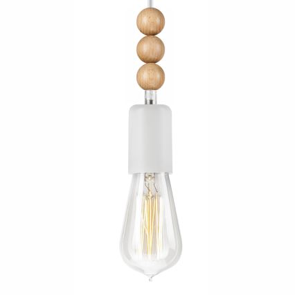Candeeiro suspenso SIMON 1xE27/60W/230V faia