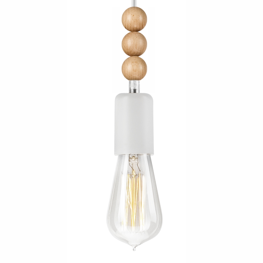 Candeeiro suspenso SIMON 1xE27/60W/230V faia