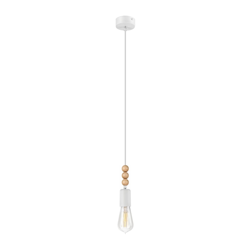 Candeeiro suspenso SIMON 1xE27/60W/230V faia