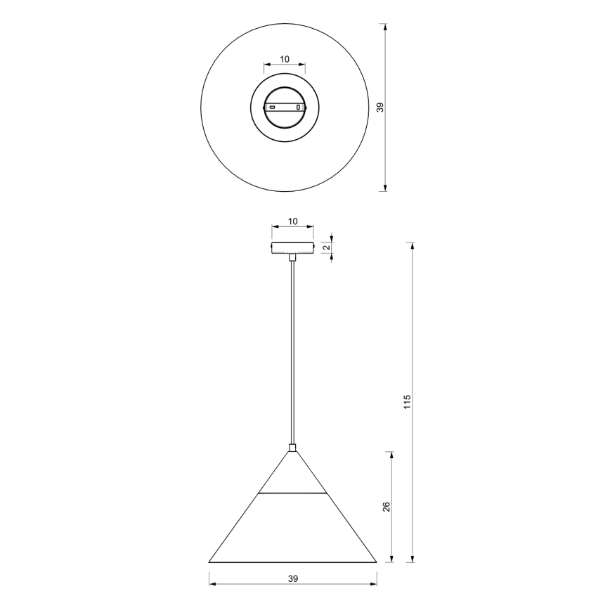 Candeeiro suspenso SINGLE 1xE27/15W/230V bege/faia