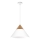 Candeeiro suspenso SINGLE 1xE27/15W/230V branco/faia