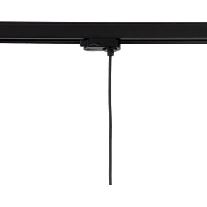 Candeeiro suspenso para sistema de carril trifásico TRACER 1xE27/15W/230V diâmetro 38 cm preto/branco