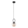 Candeeiro suspenso SITRO 1xE14/10W/230V preto/fumado bege