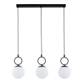 Candeeiro suspenso SITRO 3xE14/10W/230V preto/branco