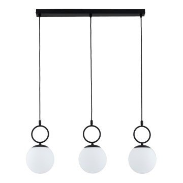 Candeeiro suspenso SITRO 3xE14/10W/230V preto/branco