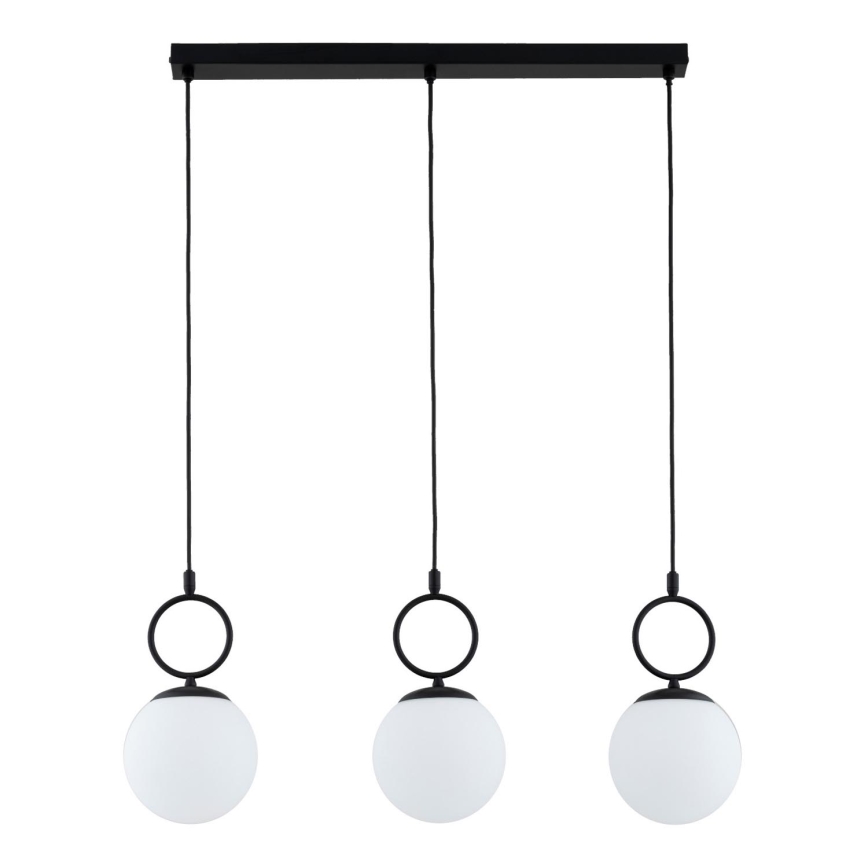 Candeeiro suspenso SITRO 3xE14/10W/230V preto/branco