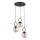 Candeeiro suspenso SITRO 3xE14/10W/230V preto/fumado bege