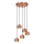 Candeeiro suspenso SIVANI 5xE27/40W/230V cobre