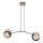 Candeeiro suspenso SKIVA 2xE27/15W/230V preto/bege