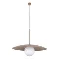 Candeeiro suspenso SLATE 1xE27/15W/230V diâmetro 65 cm bege