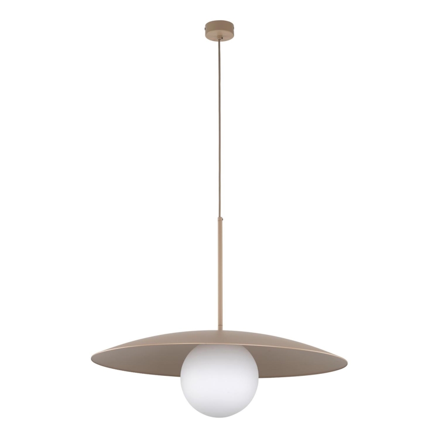 Candeeiro suspenso SLATE 1xE27/15W/230V diâmetro 65 cm bege