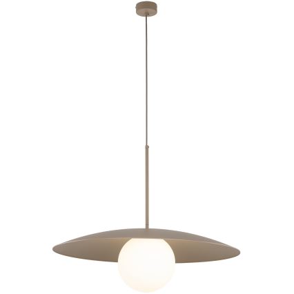 Candeeiro suspenso SLATE 1xE27/15W/230V diâmetro 65 cm bege