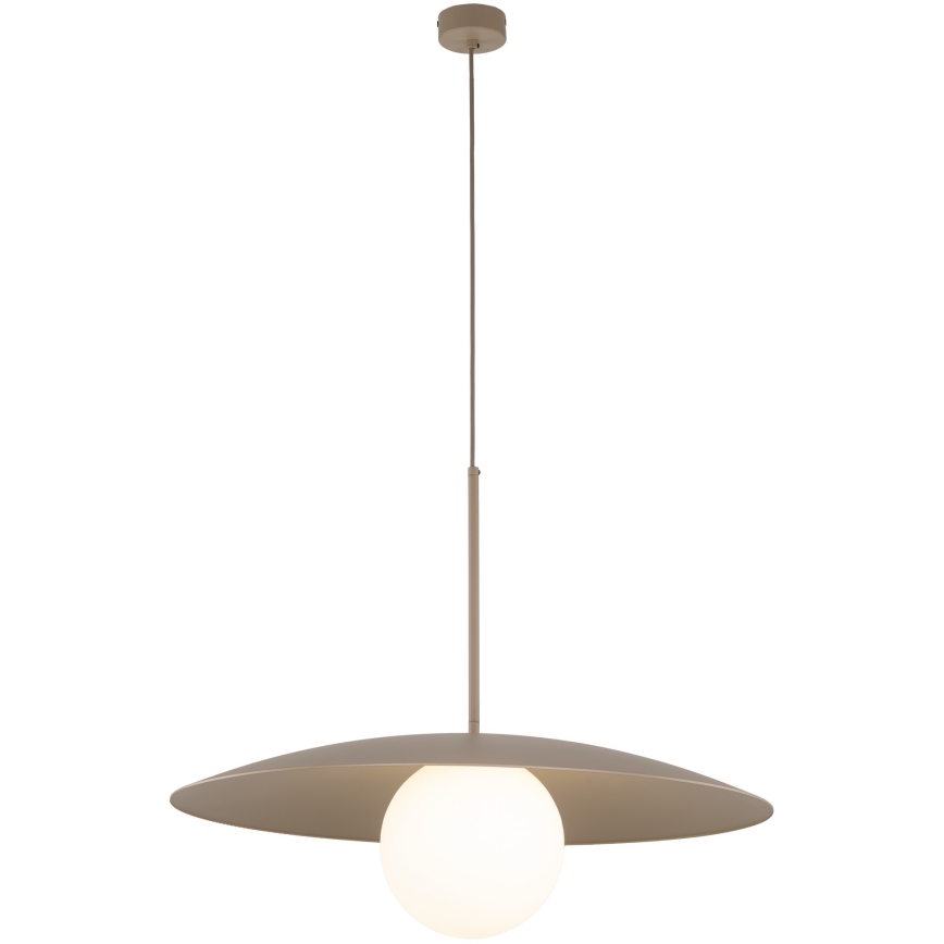 Candeeiro suspenso SLATE 1xE27/15W/230V diâmetro 65 cm bege