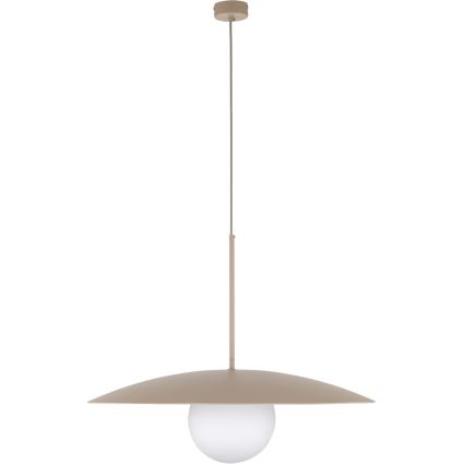 Candeeiro suspenso SLATE 1xE27/15W/230V diâmetro 65 cm bege
