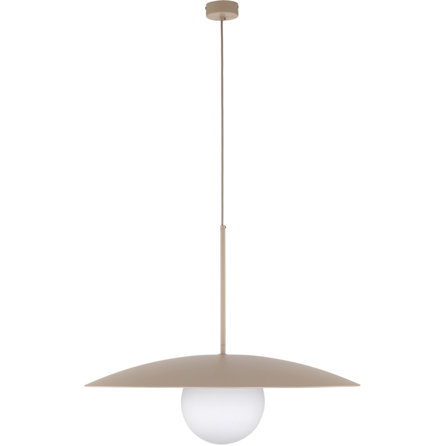 Candeeiro suspenso SLATE 1xE27/15W/230V diâmetro 65 cm bege