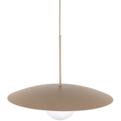 Candeeiro suspenso SLATE 1xE27/15W/230V diâmetro 65 cm bege