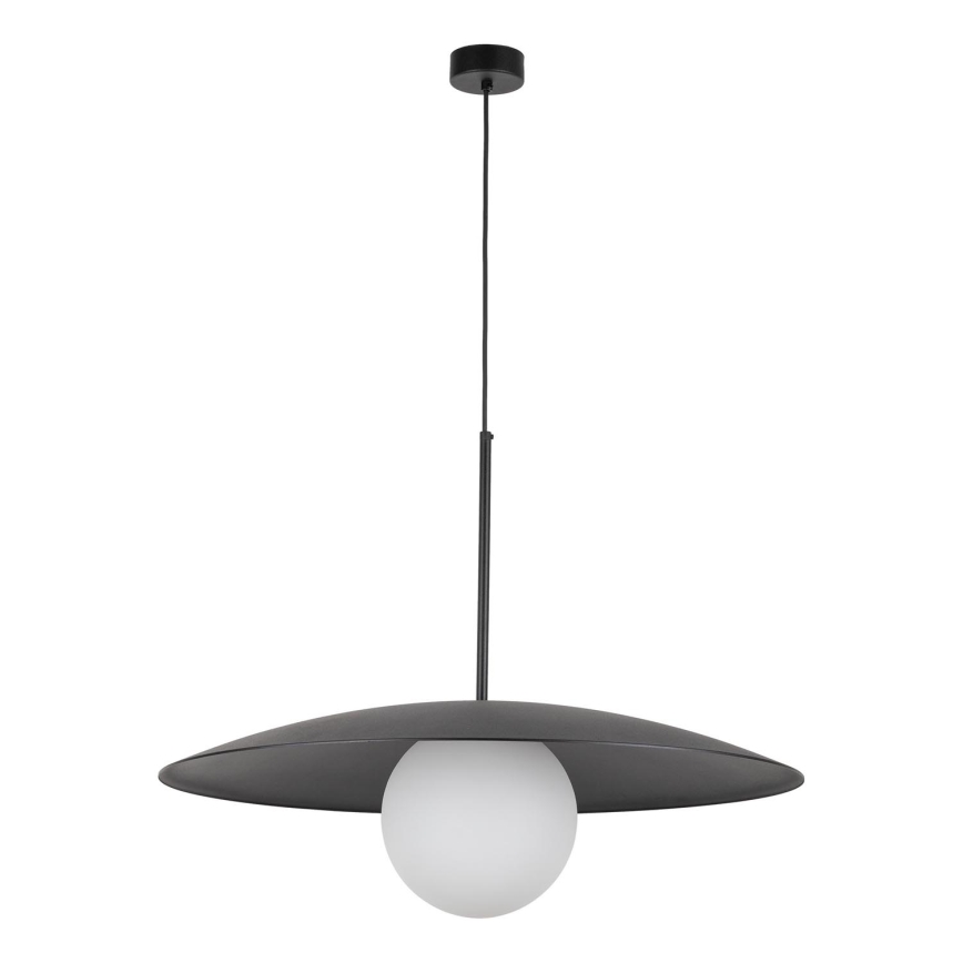 Candeeiro suspenso SLATE 1xE27/15W/230V diâmetro 65 cm preto