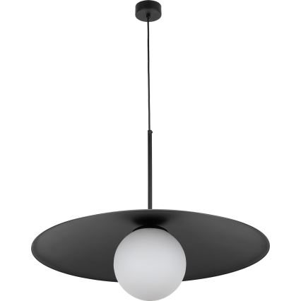 Candeeiro suspenso SLATE 1xE27/15W/230V diâmetro 65 cm preto
