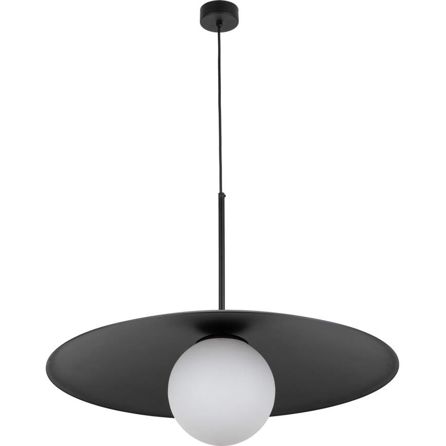 Candeeiro suspenso SLATE 1xE27/15W/230V diâmetro 65 cm preto