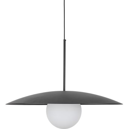 Candeeiro suspenso SLATE 1xE27/15W/230V diâmetro 65 cm preto