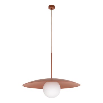 Candeeiro suspenso SLATE 1xE27/15W/230V diâmetro 65 cm tijolo