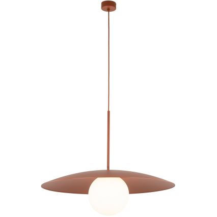 Candeeiro suspenso SLATE 1xE27/15W/230V diâmetro 65 cm tijolo