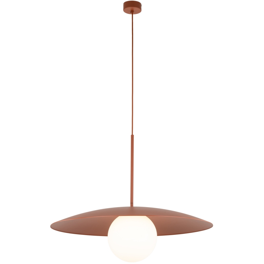 Candeeiro suspenso SLATE 1xE27/15W/230V diâmetro 65 cm tijolo